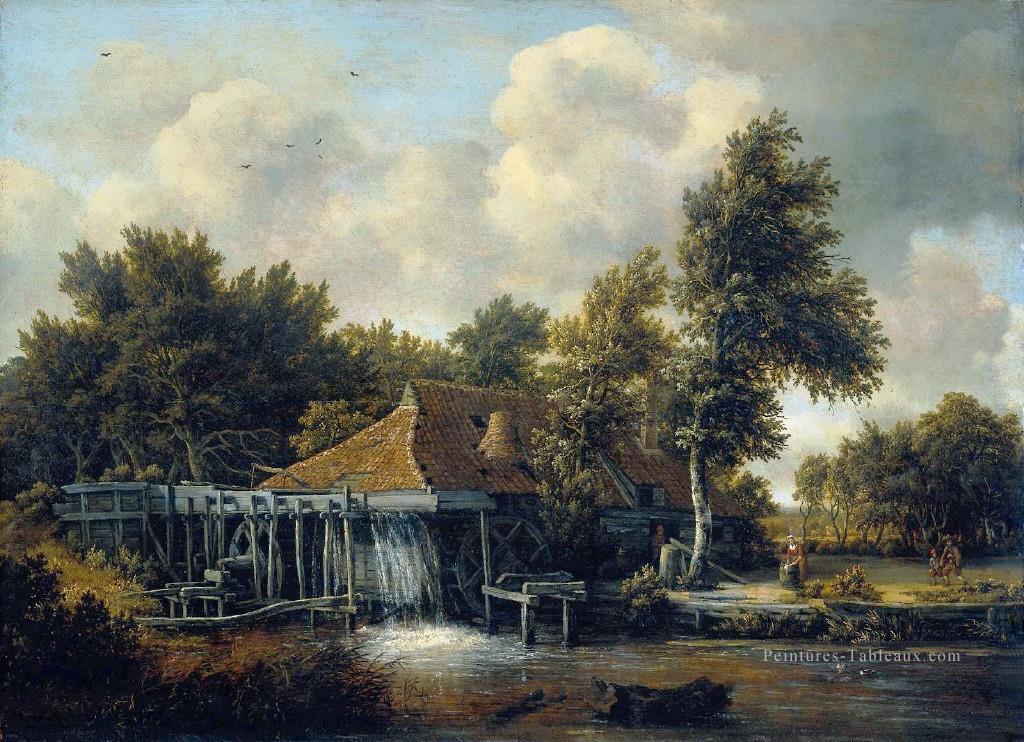 Moulin du paysage Meindert Hobbema Peintures à l'huile